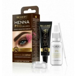 Vopsea de sprancene REVERS Henna Pro Bio Formula cu Argan Oil & Castor Oil - Maro inchis (Dark Brown), art 65774